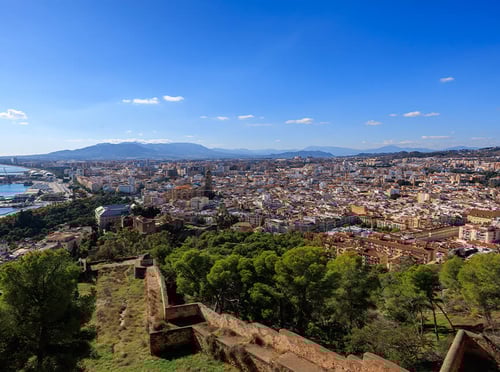 Sun-drenched coastline and whitewashed villages along Costa del Sol, Andalusia